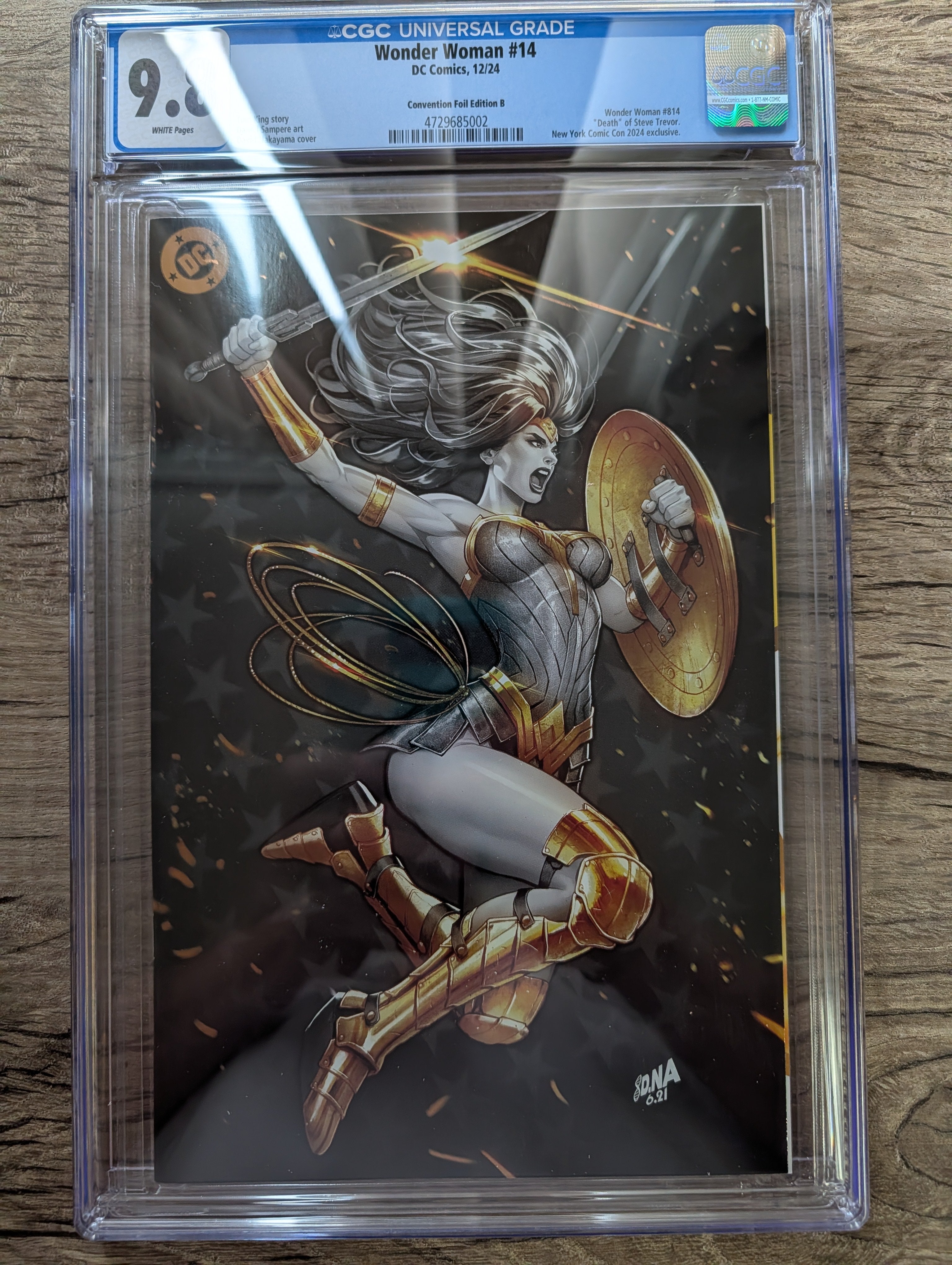 Wonder Woman #14 David Nakayama CGC Graded 9.8 NYCC 2024 Exclusive Foil Cover B - DC Comics