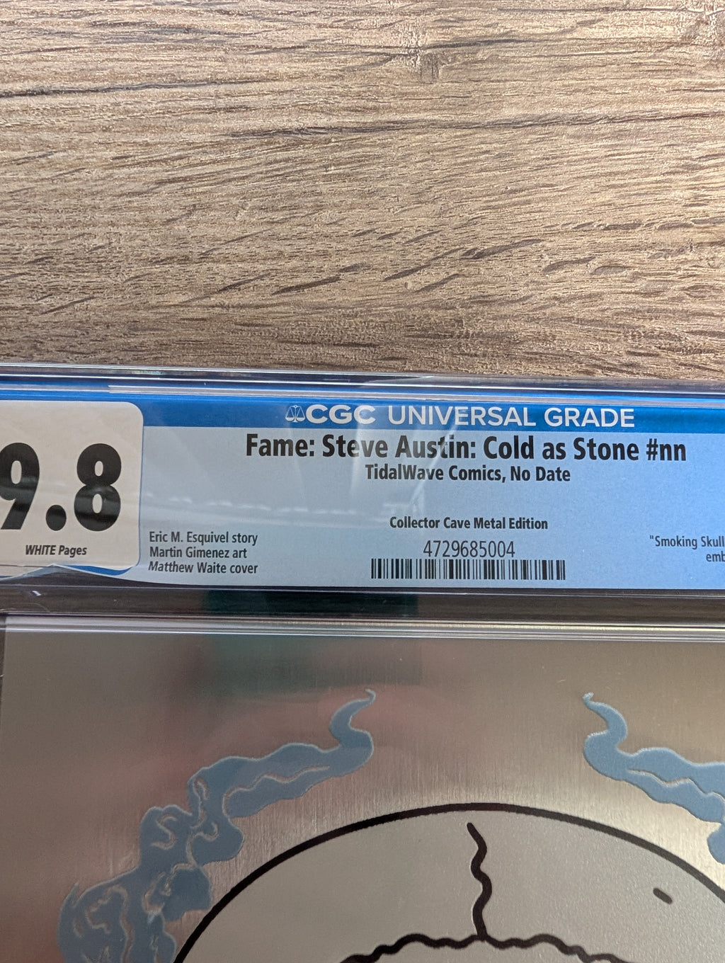 NYCC 2024 EXCLUSIVE FAME: Stone Cold Steve Austin Smoking Skull Snake Skin Embossed Metal Cover - Matthew Waite - 1 of 10
