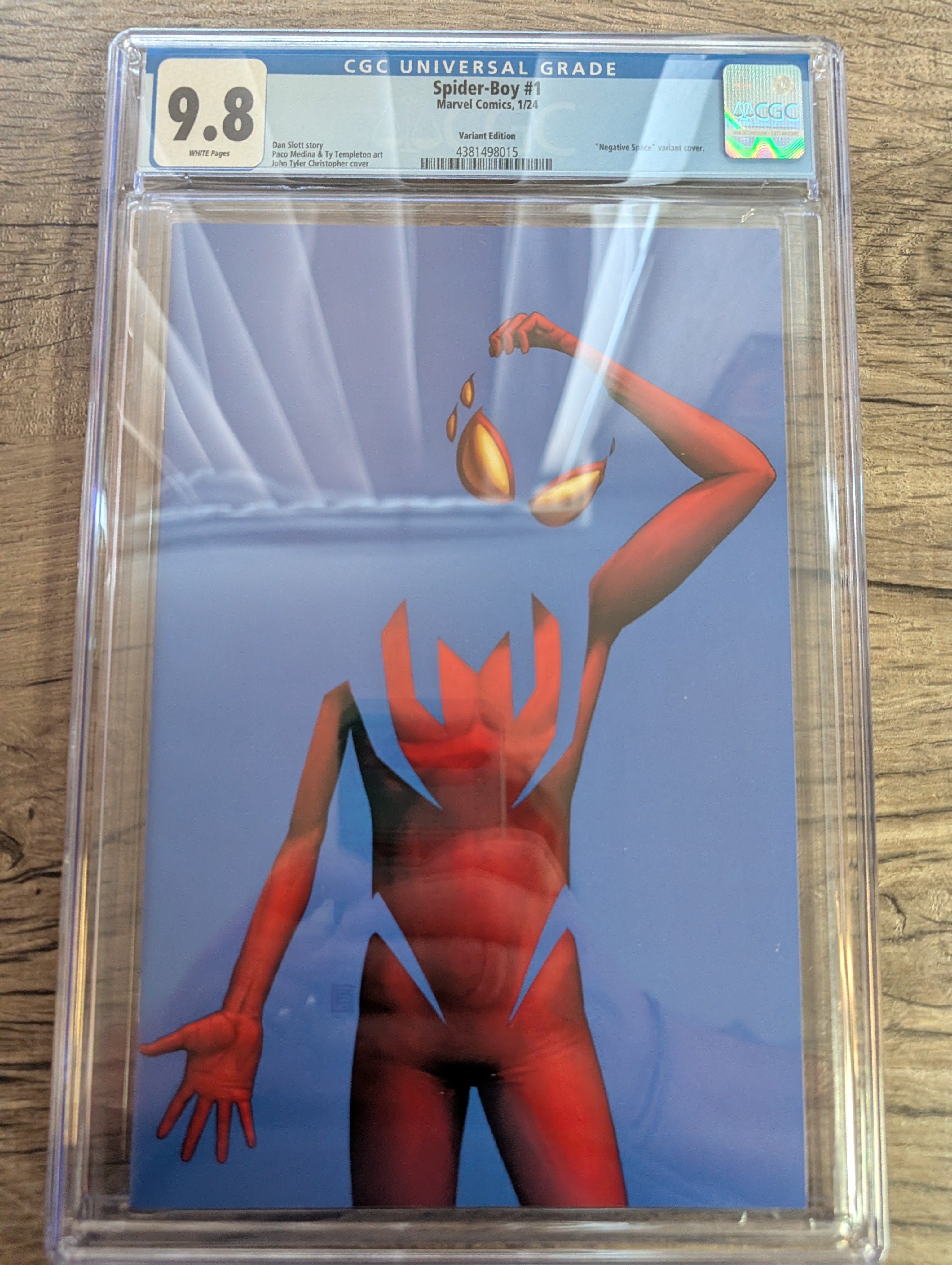 Spider-Boy #1 John Tyler Christopher Negative Space Variant CGC Graded 9.8 - Marvel Comics