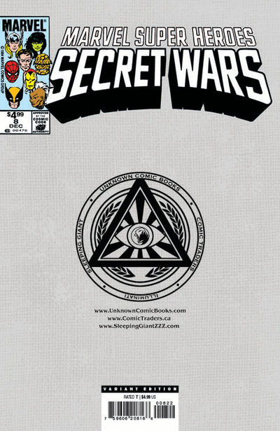 Marvel Super Heroes Secret Wars #8 Facsimile Edition Unknown Comics Kaare Andrews Exclusive Trade Variant