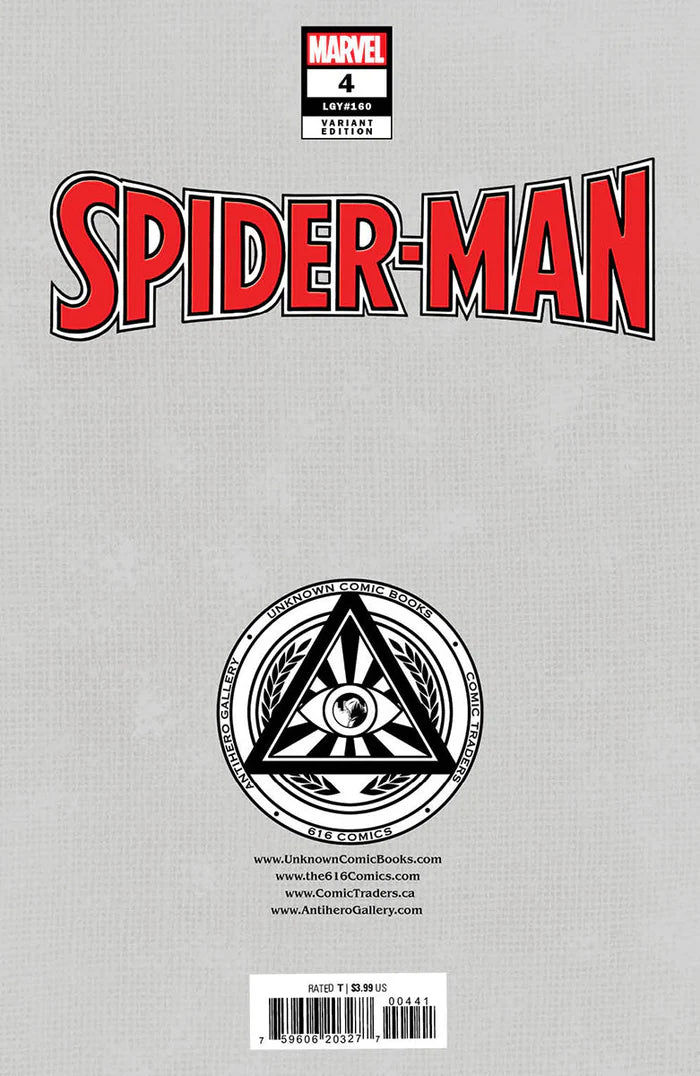 Spider-Man #4 Unknown Comics Tony Daniel Exclusive Virgin Variant