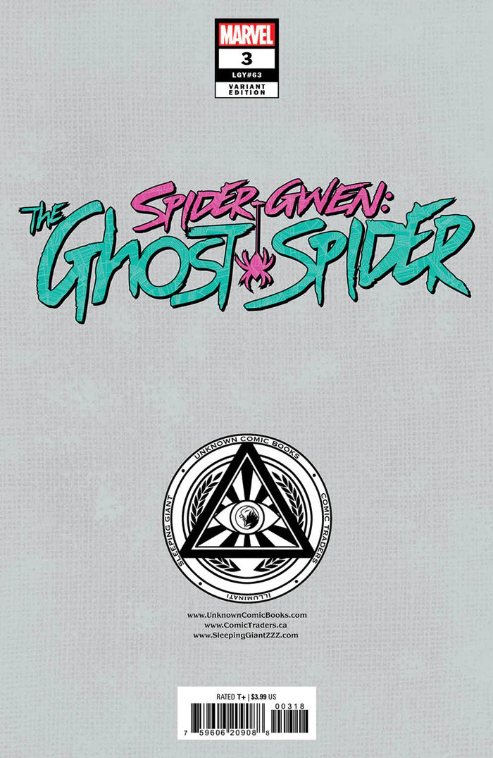 Spider-Gwen: The Ghost-Spider #3 Unknown Comics Ejikure Exclusive Trade Variant