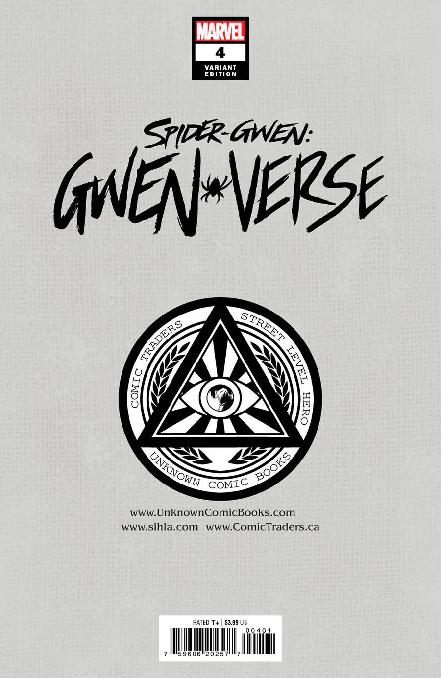 Spider-Gwen: Gwenverse #4 Unknown Comics Philip Tan Exclusive Trade Variant