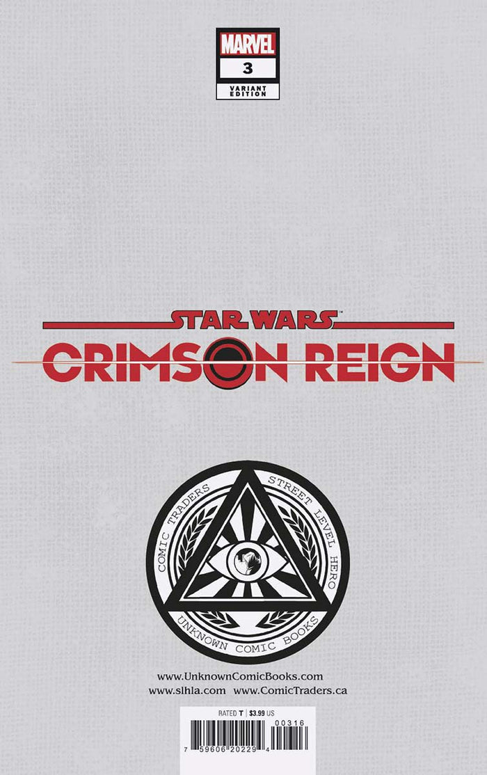 Star Wars: Crimson Reign #3 Unknown Comics Tyler Kirkham Exclusive Variant