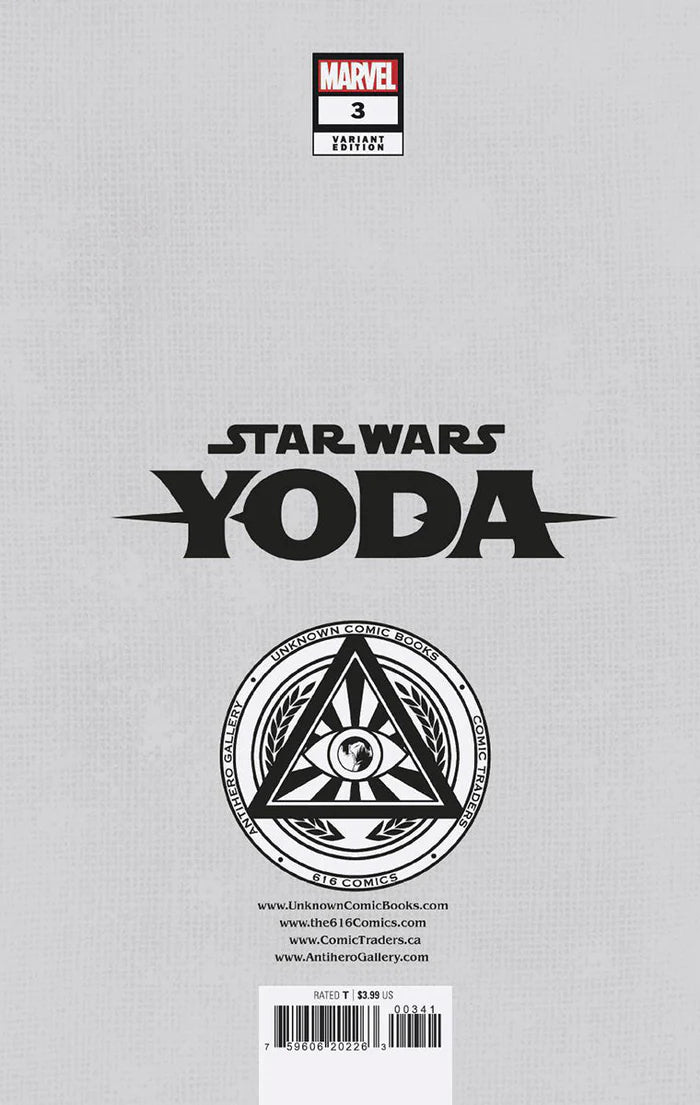Star Wars: Yoda #3 Unknown Comics Rickie Yagawa Exclusive Trade Dress Variant