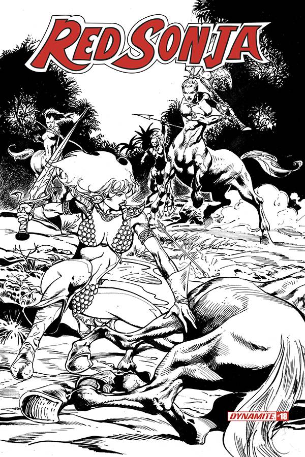 Red Sonja #18 Andrew Pepoy 1:15 Castro B&W FOC Incentive Variant