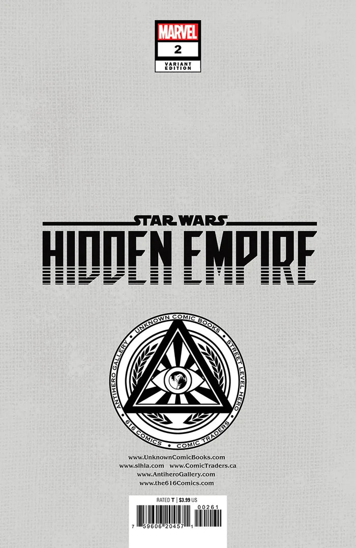Star Wars Hidden Empire #2 Patch Zircher Trade Variant - Unknown Comics Exclusive