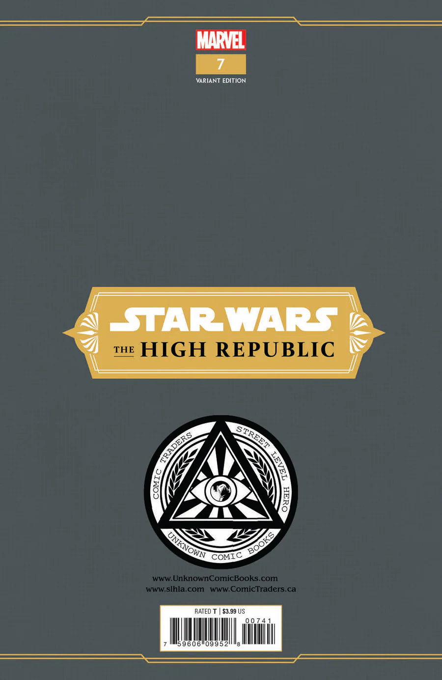 Star Wars: The High Republic #7 Unknown Comics Marco Turini Exclusive Trade Variant - Marvel Comics