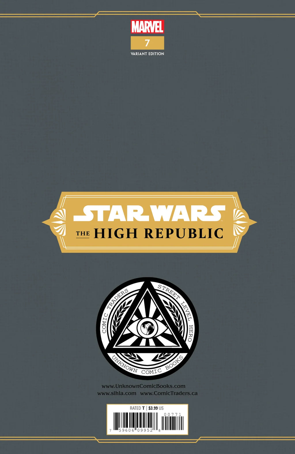 Star Wars: The High Republic #8 Unknown Comics Marco Turini Exclusive Trade Variant - Marvel Comics