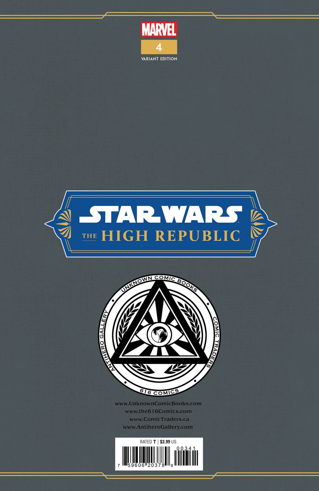 Star Wars: The High Republic #4 Unknown Comics Tyler Kirkham Exclusive Variant