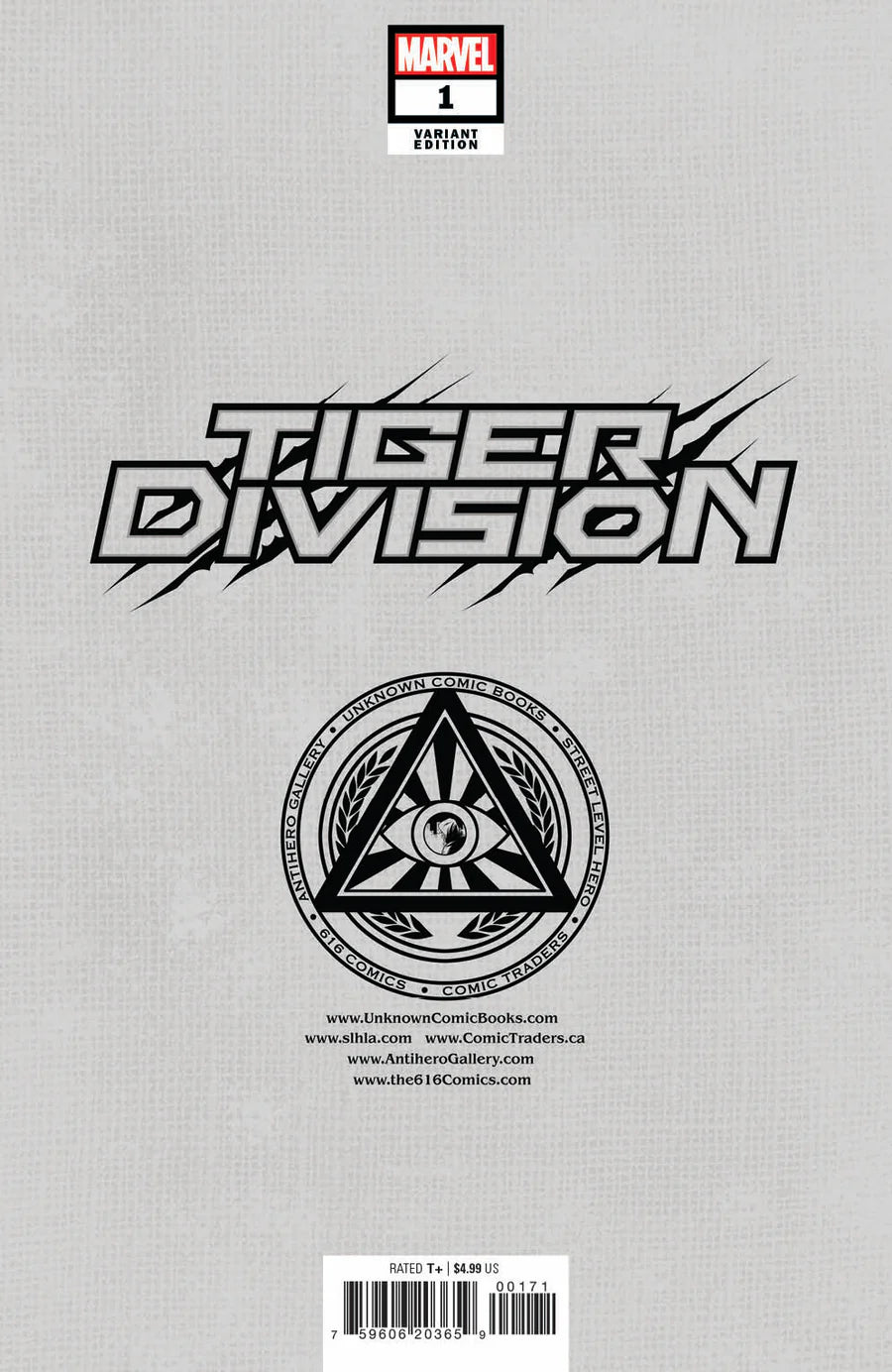 Tiger Division #1 Unknown Comics Lobos Exclusive Trade Variant - Marvel Comics