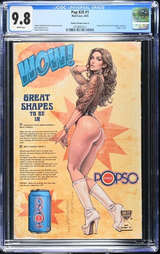 Pop Kill #1 2025 Mad Cave Poulat Variant Cover A CGC Graded 9.8