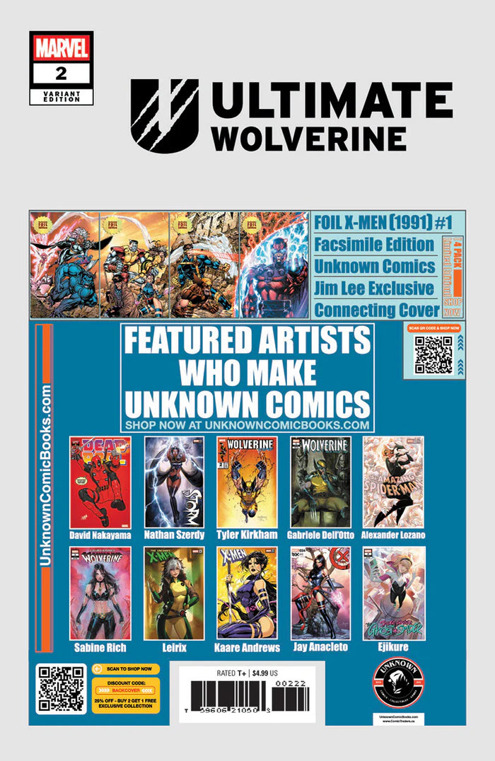 Ultimate Wolverine #2 Unknown Comics Ivan Tao Exclusive Trade Variant