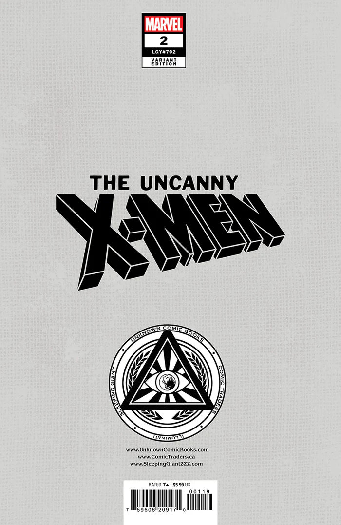 Uncanny X-Men #2 Unknown Comics Nathan Szerdy Exclusive Trade Variant - Marvel Comics