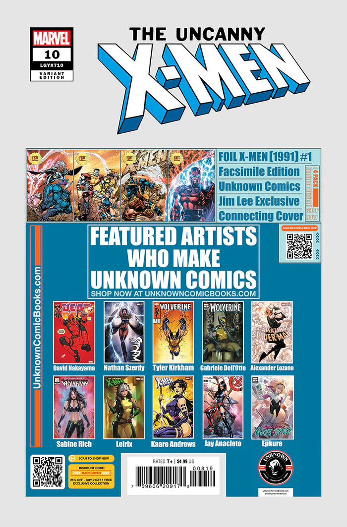 Uncanny X-Men #10 Unknown Comics David Nakayama Exclusive Trade Variant - Marvel Comics
