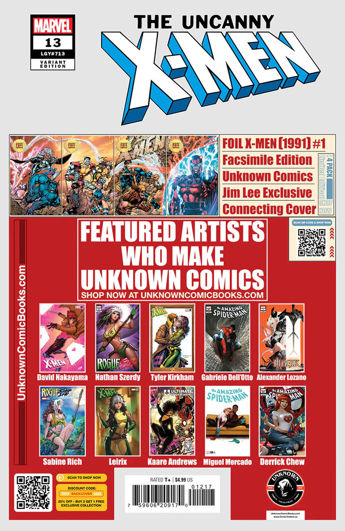 Uncanny X-Men #13 Unknown Comics Alexander Lozano Exclusive Trade Variant - Marvel Comics