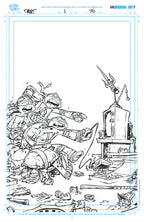 UnORIGINAL ART! Teenage Mutant Ninja Turtles #1 Signed by Skottie Young and Numbered #16/75