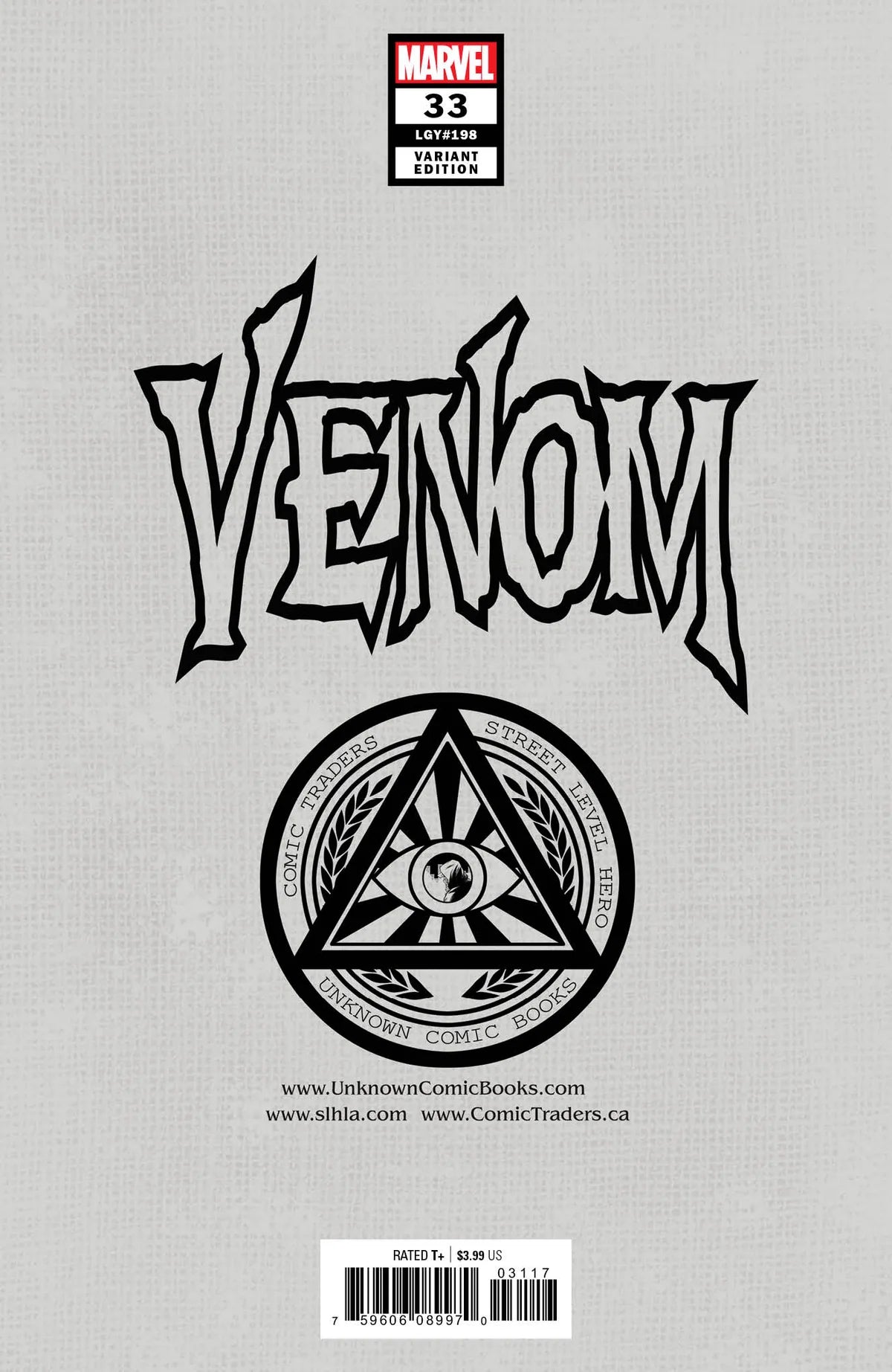 Venom #33 Unknown Comics Will Sliney Exclusive Variant