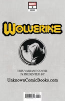 Wolverine #2 Unknown Comics Inhyuk Lee Exclusive Trade Variant - Marvel Comics