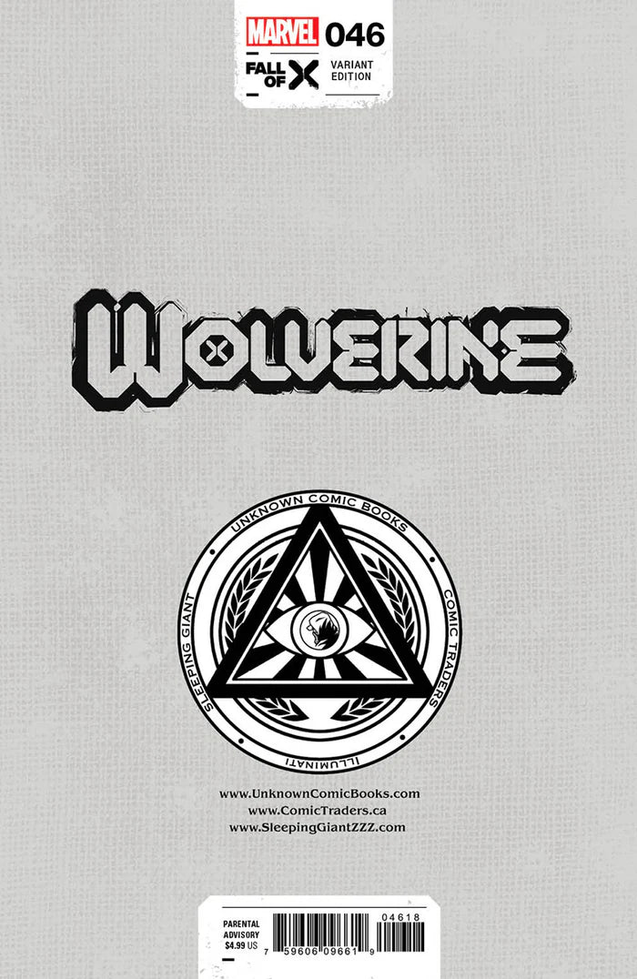 Wolverine #46 Unknown Comics Mico Suayan Exclusive Trade Variant