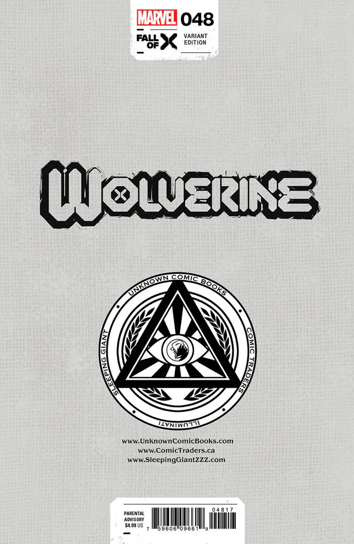 Wolverine #48 Unknown Comics Marco Mastrazzo Exclusive Trade Variant