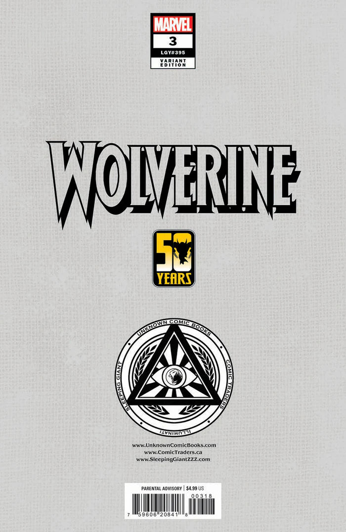 Wolverine #3 Unknown Comics Mico Suayan Connecting Cover Exclusive Trade - Marvel Comics