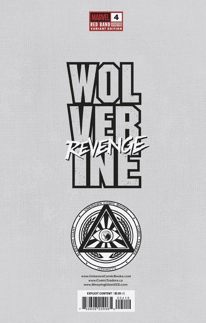 Wolverine: Revenge Red Band #4 Unknown Comics Mico Suayan Exclusive Connecting Cover Trade Variant [Polybagged]