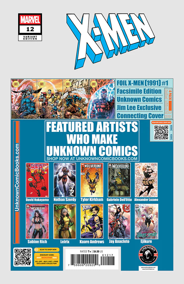 X-Men #12 Unknown Comic Tyler Kirkham Connecting Cover Exclusive Trade - Marvel Comics