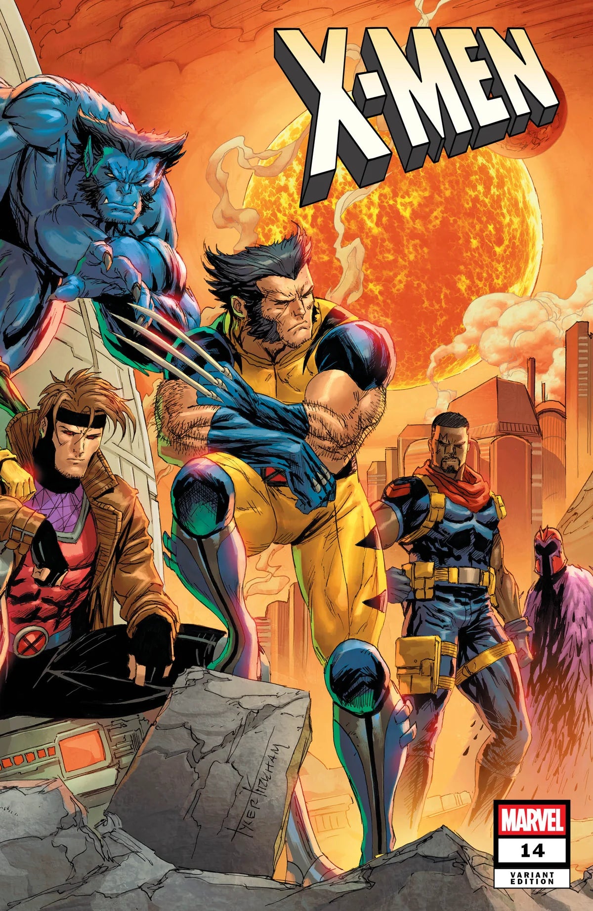 X-Men #14 Unknown Comics Tyler Kirkham Connecting Cover Exclusive Trade Variant - Marvel Comics