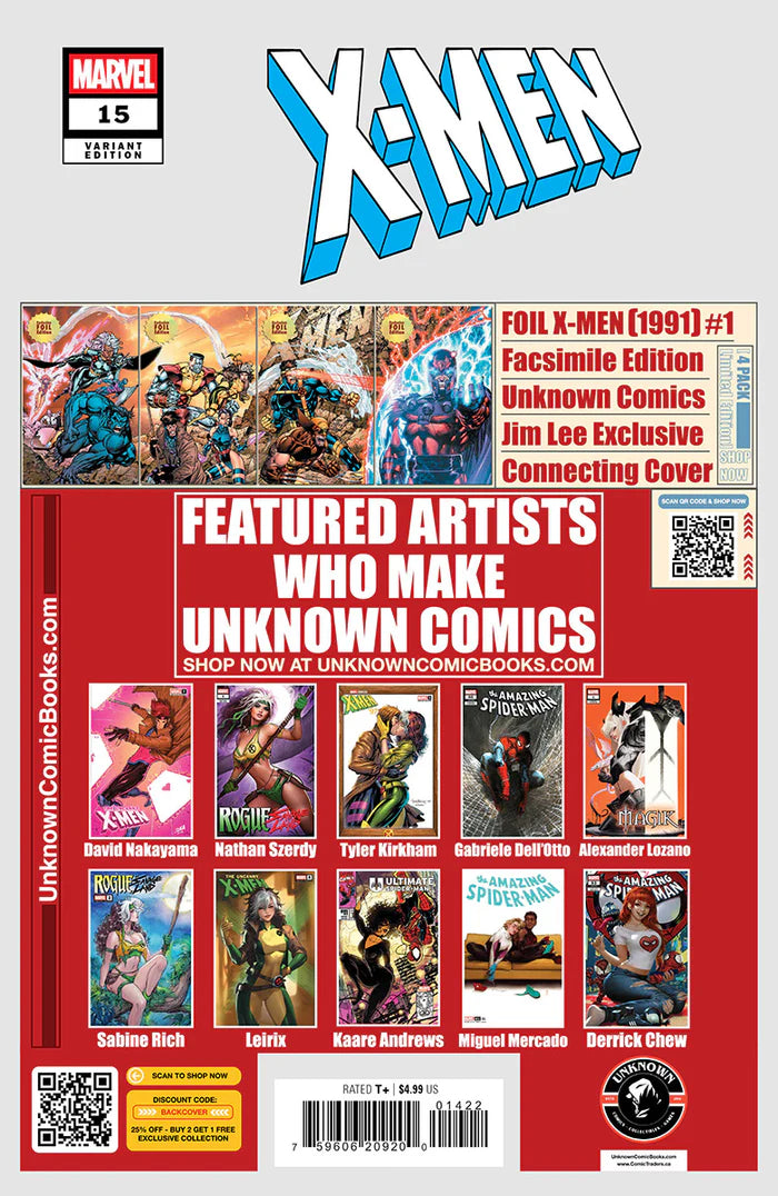 X-Men #15 Unknown Comics Miguel Mercado Exclusive Trade Variant - Marvel Comics