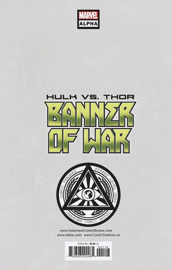 Hulk Vs. Thor: Banner of War Alpha #1 Unknown Comics Tyler Kirkham Exclusive Trade Variant - Marvel Comics