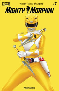 Mighty Morphin #7 Bon Bernardo Yellow Ranger Negative Space Variant - Limited to 500