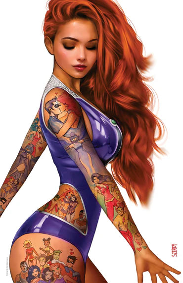 TITANS #1 NATHAN SZERDY 616 STARFIRE TATTOO Foil Variant D