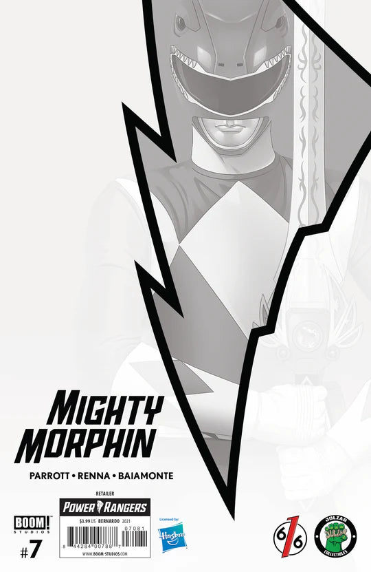 Mighty Morphin #7 Bon Bernardo Red Ranger Negative Space Variant - Limited to 500