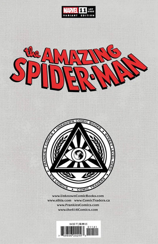 Amazing Spider-Man #11 R1C0 Unknown 616 Comics Exclusive Silk Virgin Variant - Marvel Comics