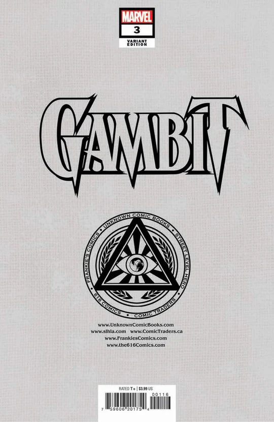 Gambit #3 Scott Williams Unknown 616 Comics Trade Dress Variant