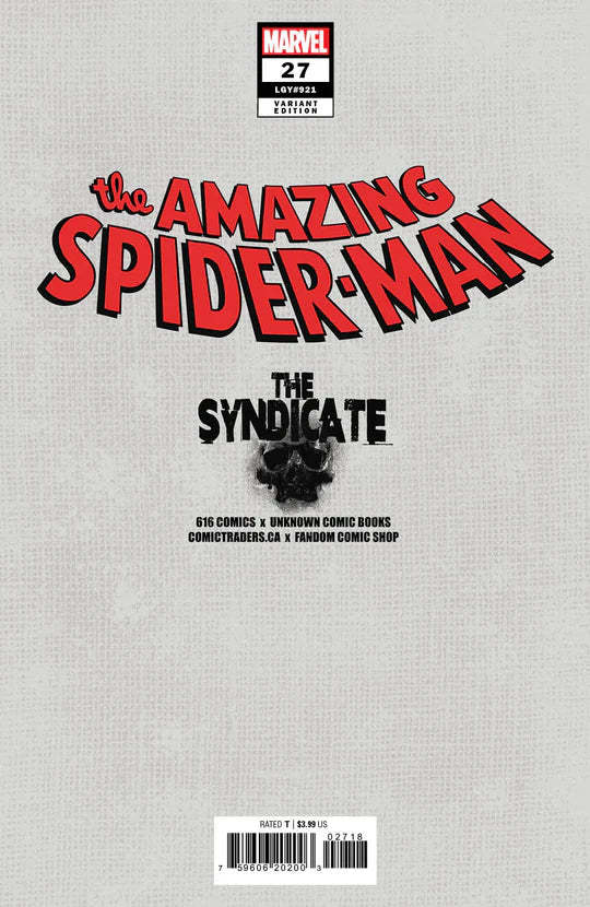 AMAZING SPIDER-MAN #27 TIAGO DA SILVA 616 Comics Trade Dress Variant - Marvel Comics