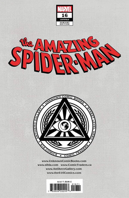 Amazing Spider-Man #16 Tony Daniel 616 Exclusive Virgin Variant Mary Jane - Marvel Comics