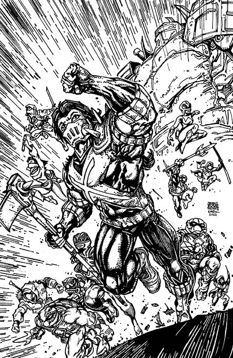 Mighty Morphin Power Rangers TMNT II #4 Eastman & Williams Virgin Variant 1:10 - Boom Studios