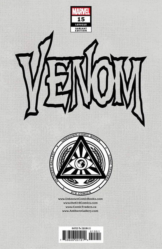 Venom #15 Mastrazzo Unknown 616 Comics Trade Dress Variant Featuring Mary Jane