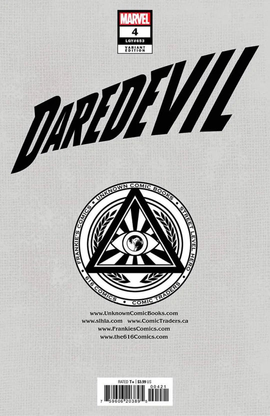DAREDEVIL #4 KAEL NGU Unknown 616 Exclusive Trade Dress Variant ELEKTRA