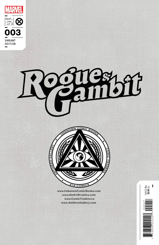ROGUE & GAMBIT #3 IVAN TAO 616 Comics Trade Dress Variant - Marvel Comics