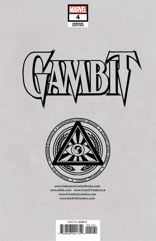 Gambit #4 Tony Daniel Unknown 616 Comics Trade Dress Variant Featuring Rogue