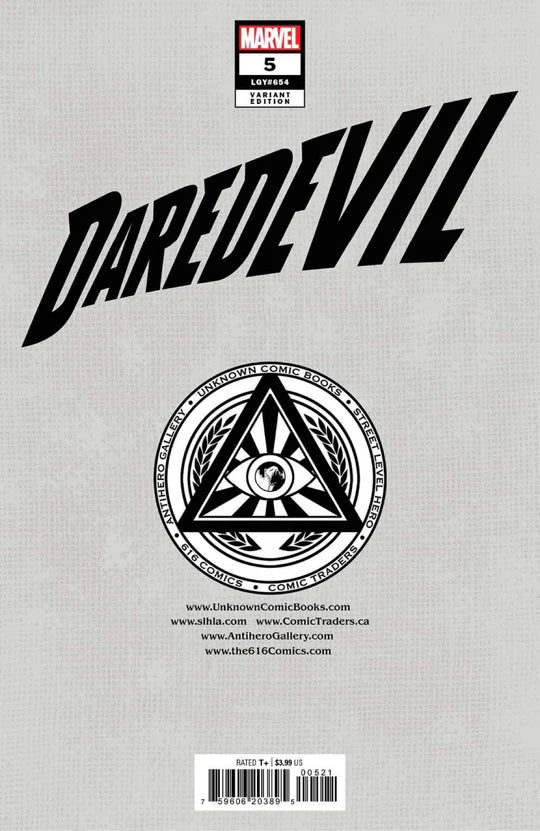 Daredevil #5 Kael Ngu Unknown 616 Comics Exclusive Trade Variant - Marvel Comics