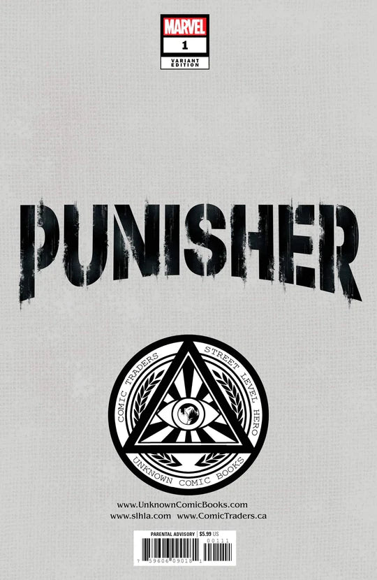 Punisher #1 Bjorn Barends Unknown 616 Comics Exclusive Trade Variant - Marvel Comics
