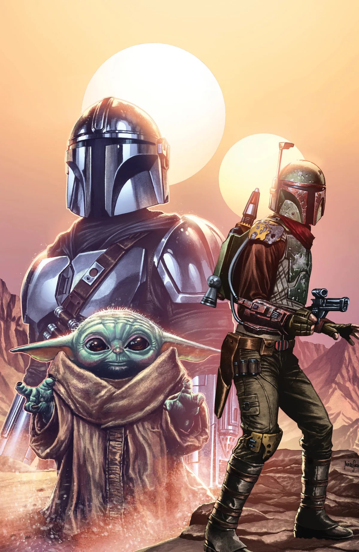 The Mandalorian Season 2 #1 Unknown Comics Mico Suayan Exclusive Virgin Variant - Marvel Comics